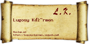 Lugosy Kármen névjegykártya